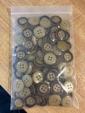 3/4" Brown and Tan 4-hole Craft Buttons 100 pieces #27